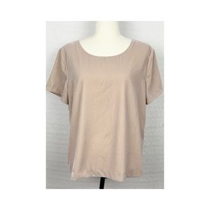 NWT J. CREW VELOUR TOP, SIZE LARGE  PALE PINK